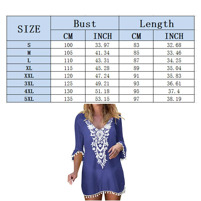 Женская накидка на бикини с цветочной кружевной отделкой и кисточками вязаная