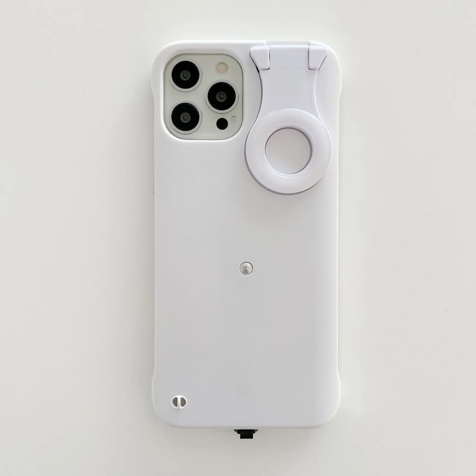 

LED Selfie Flashlight Silicone Phone Case For iPhone 11 12 Pro Max 7 8 Pius OPPO Reno5 Huawei Reno5 Smart fill light Phone Case