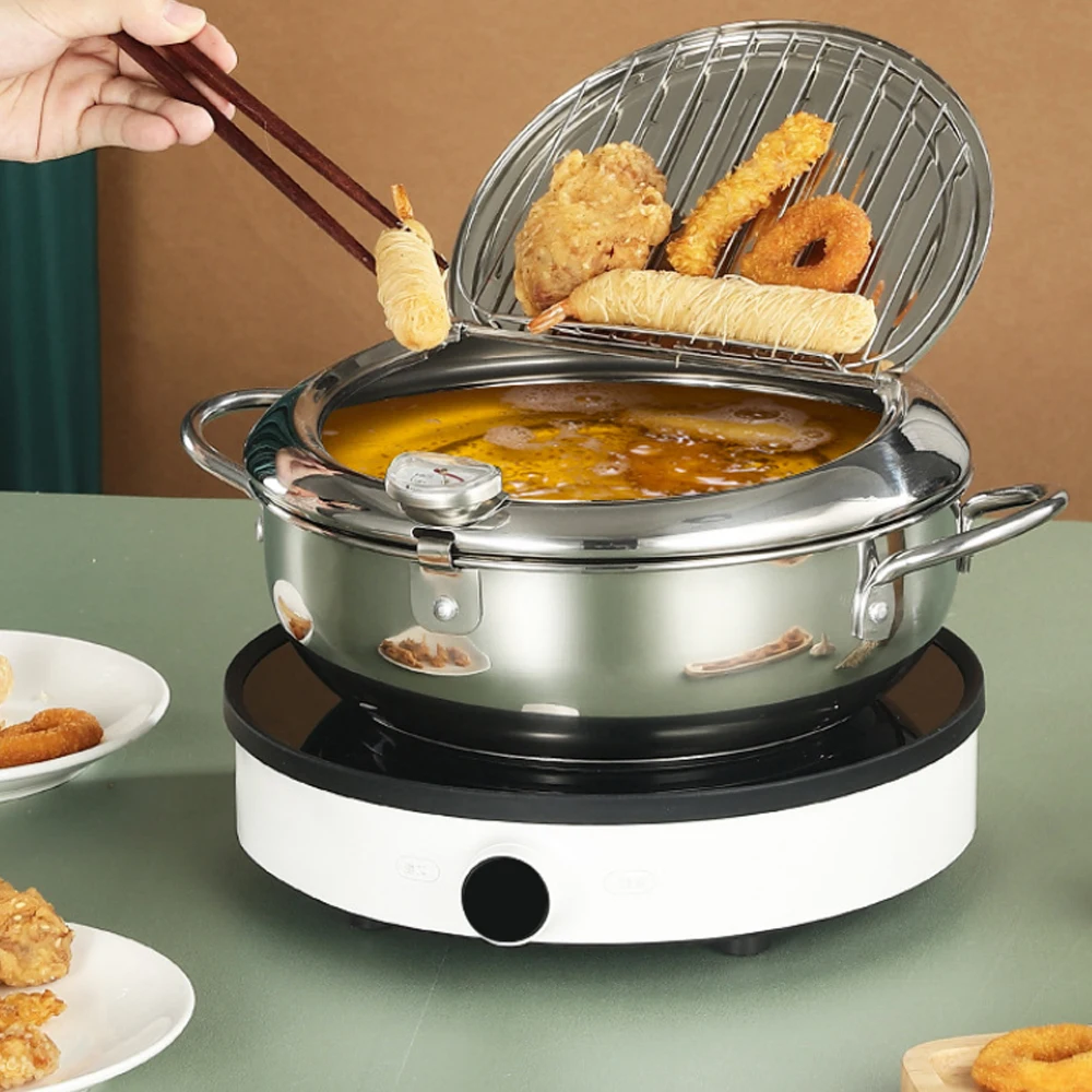 Бытовая фритюрница Tempura Сковорода Из Нержавеющей Стали экономия масла в японском