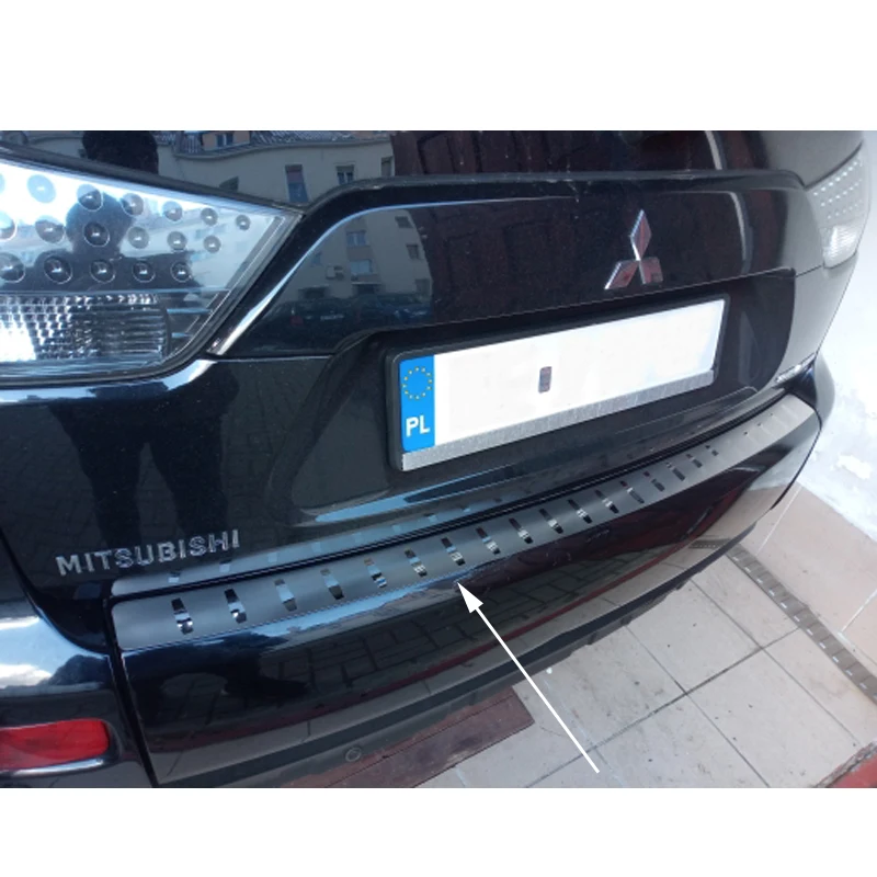 Накладка на задний бампер для mitsubishi outlander xl 2 ii 2007 2008 2010|Обивка багажника| |