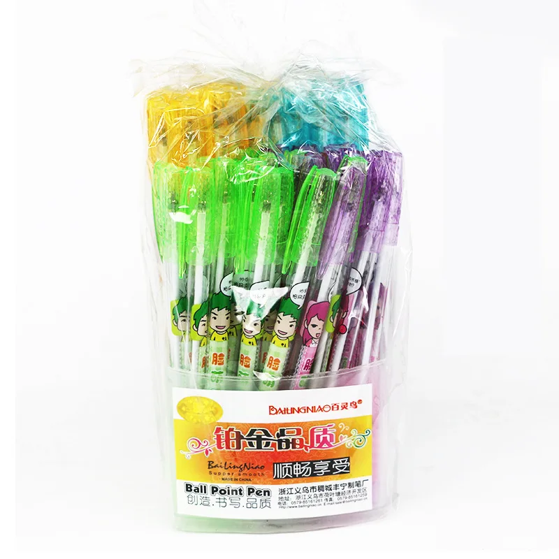 

Ballpoint pen blue oil pen press atomic pen a box of 50 60 70 students with ballpoint pen price