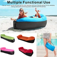 sandy beach inflatable sofa picnic lazy bag sleeping bag camping portable air banana sofa beach bed air hammock with pillow