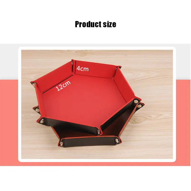 

Foldable Dice Tray Box PU Leather Folding Hexagon Coin Square Tray Dice Game Dice Tray Box dice box dice set