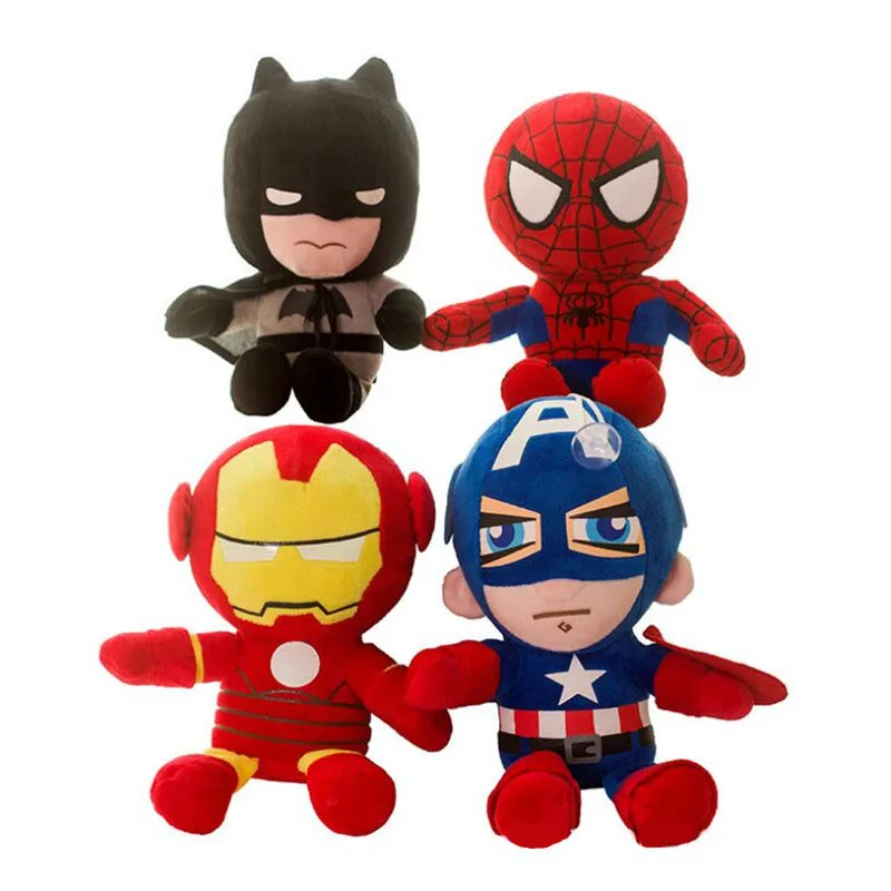 25cm The Avengers 4 Plush Toys Iron Man Deadpool Thanos Spiderman Stuffed Plush Toys Super Hero Doll Soft Toy