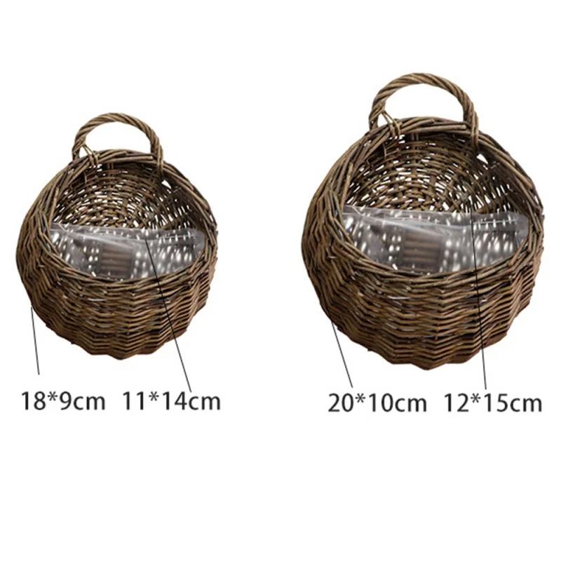 Rattan Hanging Plant Planting Flower Pot Seagrass Wickerwork Basket Storage Laundry Cesta Mimbre Home Garden Decorative | Дом и сад