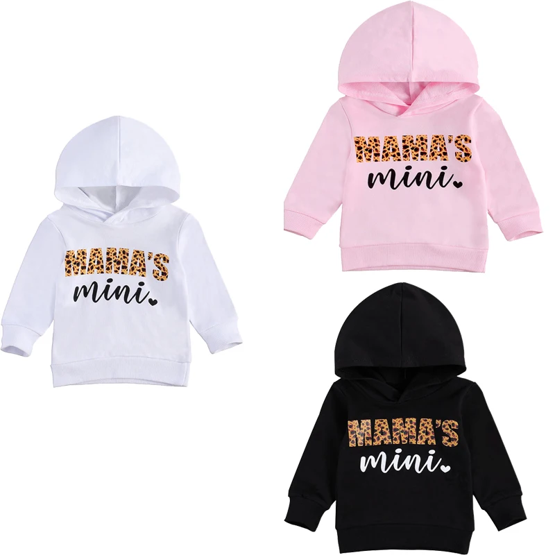

Newborn Toddler Boys Girls Hoodies Sweatshirt Letters Print Pullover Hooded Sweater Tops Outdoor Outfit Fall Winter Kid Clothes