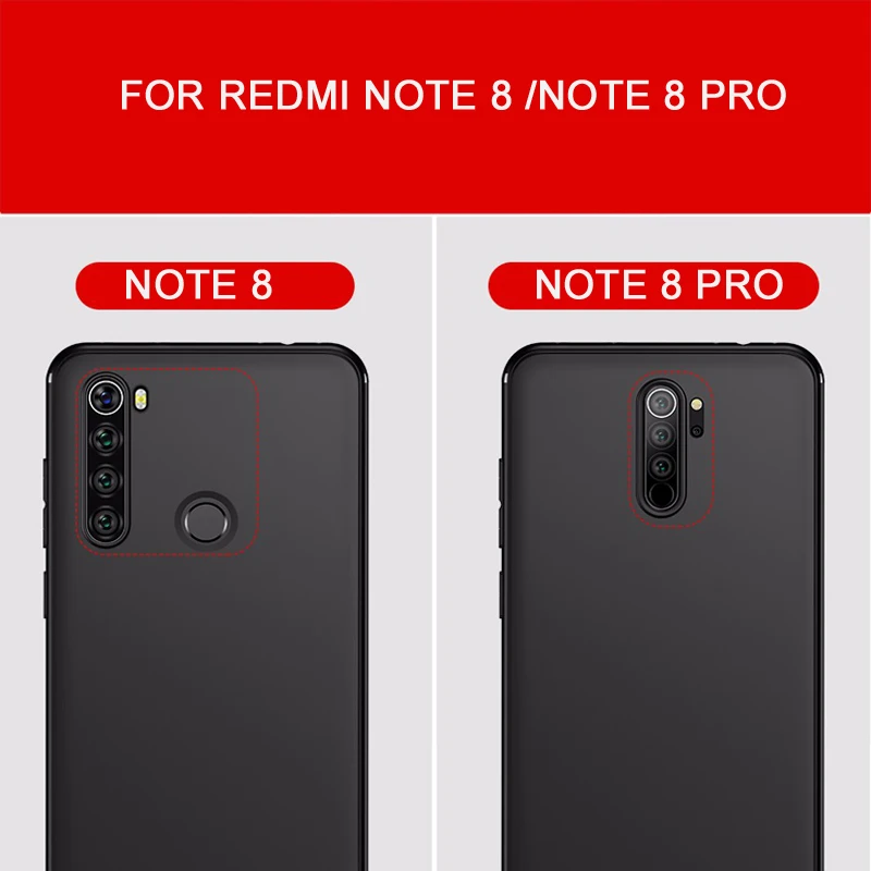 CAPSSICUM Ultra-thin Soft Matte Case for Xiaomi Redmi Note 8 Pro 8T Cases TPU Flexible Slim Back Cover for Redmi Note8 Note8pro