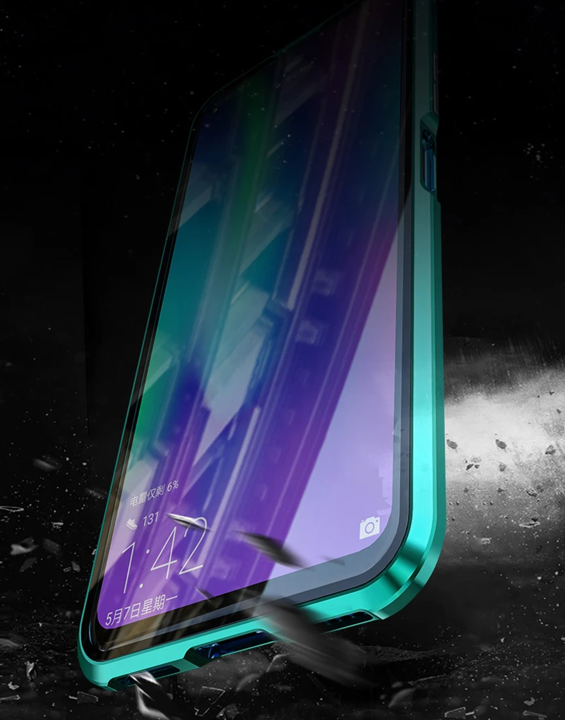 360 полный защитный чехол для Honor 20 Pro Honor20 20Pro телефон магнитный металлический бампер Броня Передняя стеклянная крышка на Honor 20 чехол