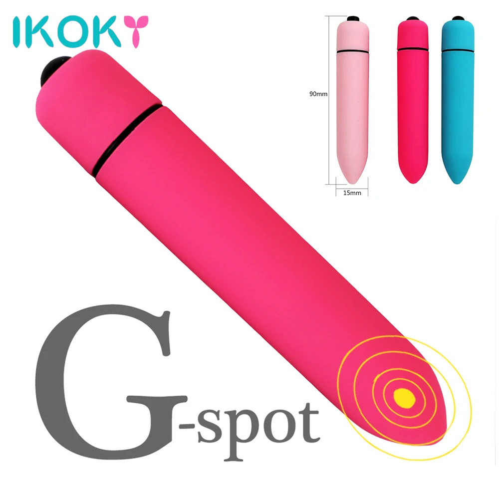 IKOKY 10 Скорость пули вибратор фаллоимитатор AV палочка G spot Стимулятор клитора мини