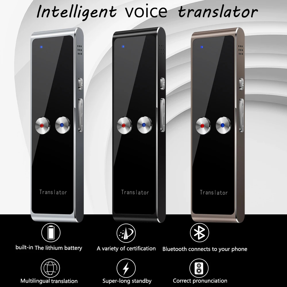 

Accurate Translator High Recognition Ability 2-way Instant Translate 40+ Languages Long-time Use Voice Translation Lightweight