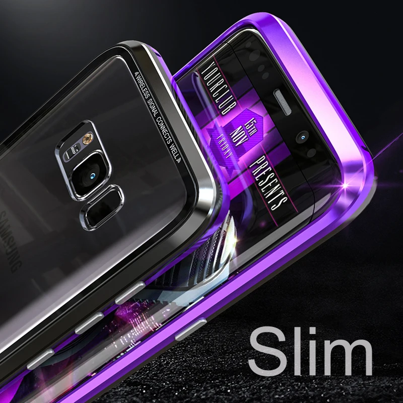 Адсорбционный чехол с магнитной рамкой для samsung Galaxy S10 Plus S8, стеклянный защитный чехол для samsung S10 Plus, чехол для samsung S10, чехол
