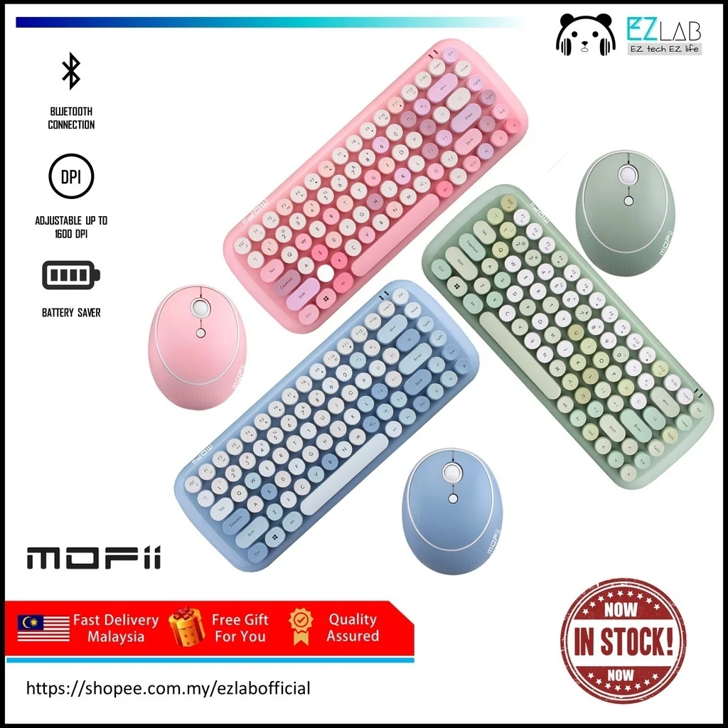 

MF Ready Stock MOFII Candy Wireless Mixed Color Mini Keyboard and Mouse Combo