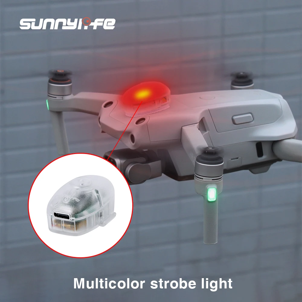 

Светильник-Стробоскоп Sunnylife 3 цвета/4 режима заряжаемая Ночная лампа для DJI AIR 2S/DJI FPV/MAVIC Mini2/FIMI X8 SE