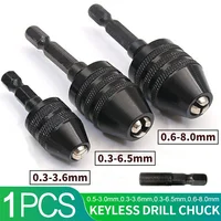 1PC Electric Drill Chuck Self-locking Keyless 3/8-24UNF Driver Tool Accessories Keyless Adapter Impact Hex Shank