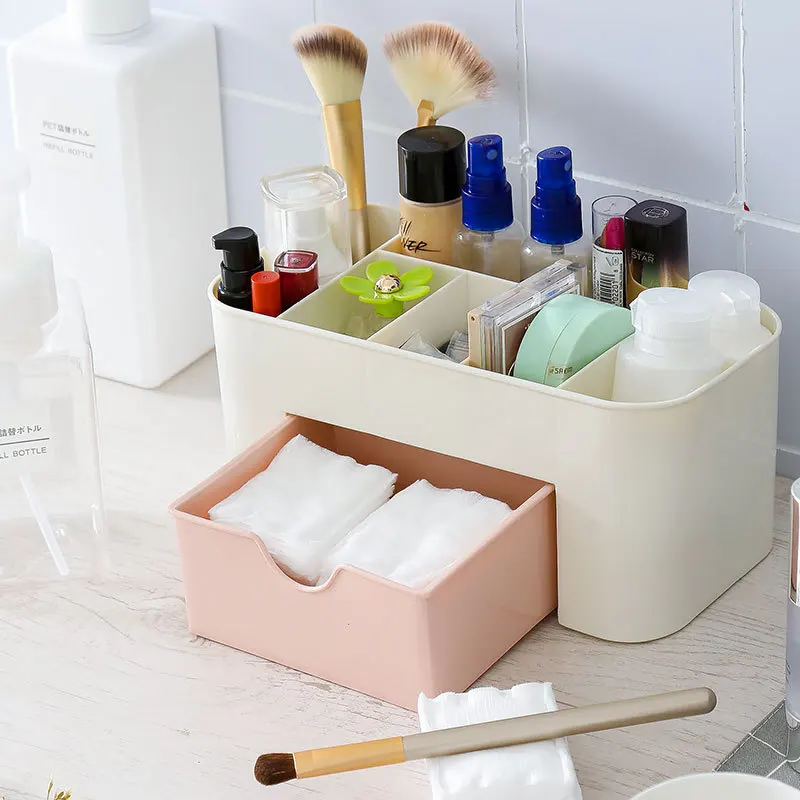 

Коробка для хранения косметики, Оригинальный настольный пластиковый ящик, коробка для хранения косметики для домашней одежды C1132 f