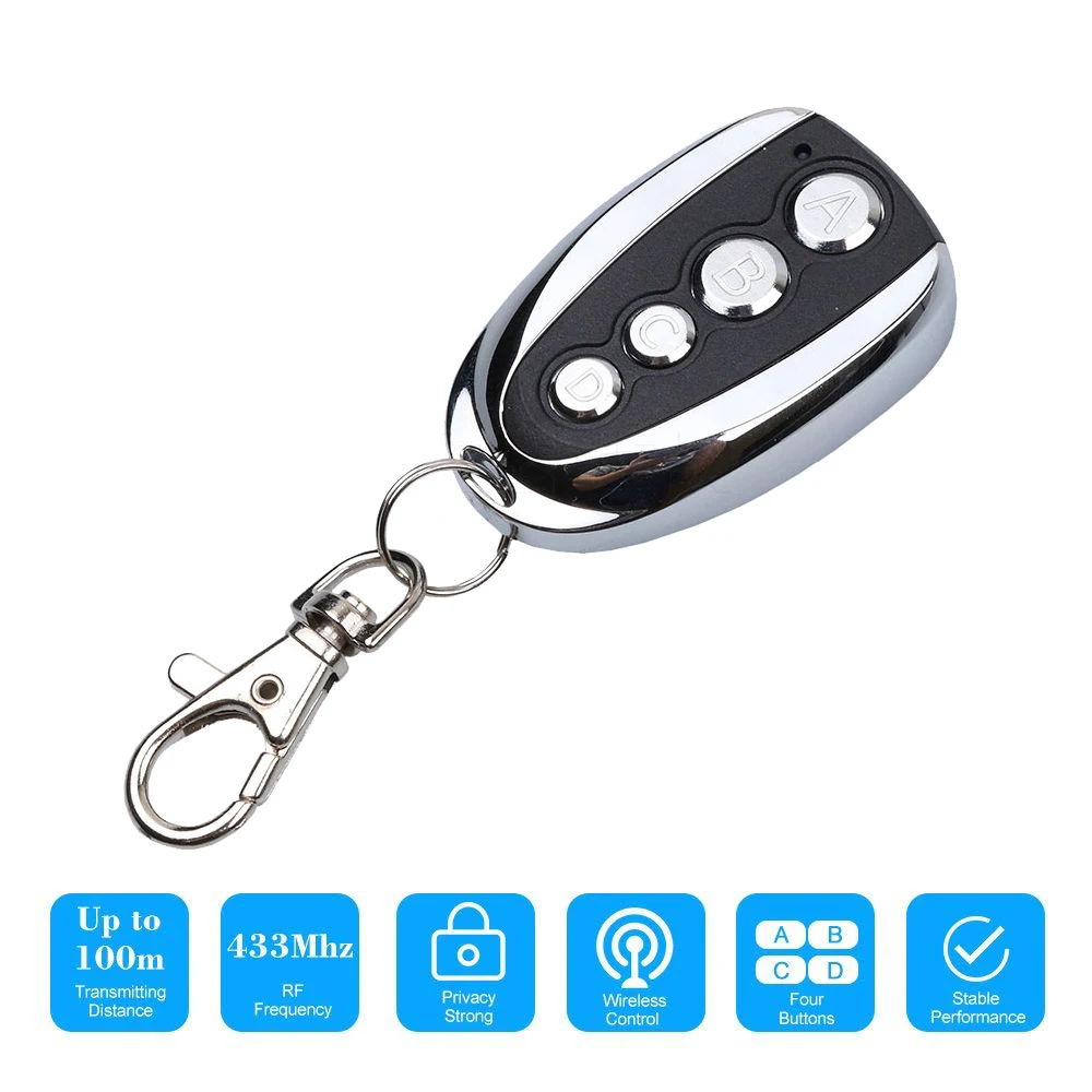 

Hot Universal ABCD Key Control 433.92MHZ Remote Cloning 4 Channel Auto Car Garage Door Duplicator Rolling Code For Car