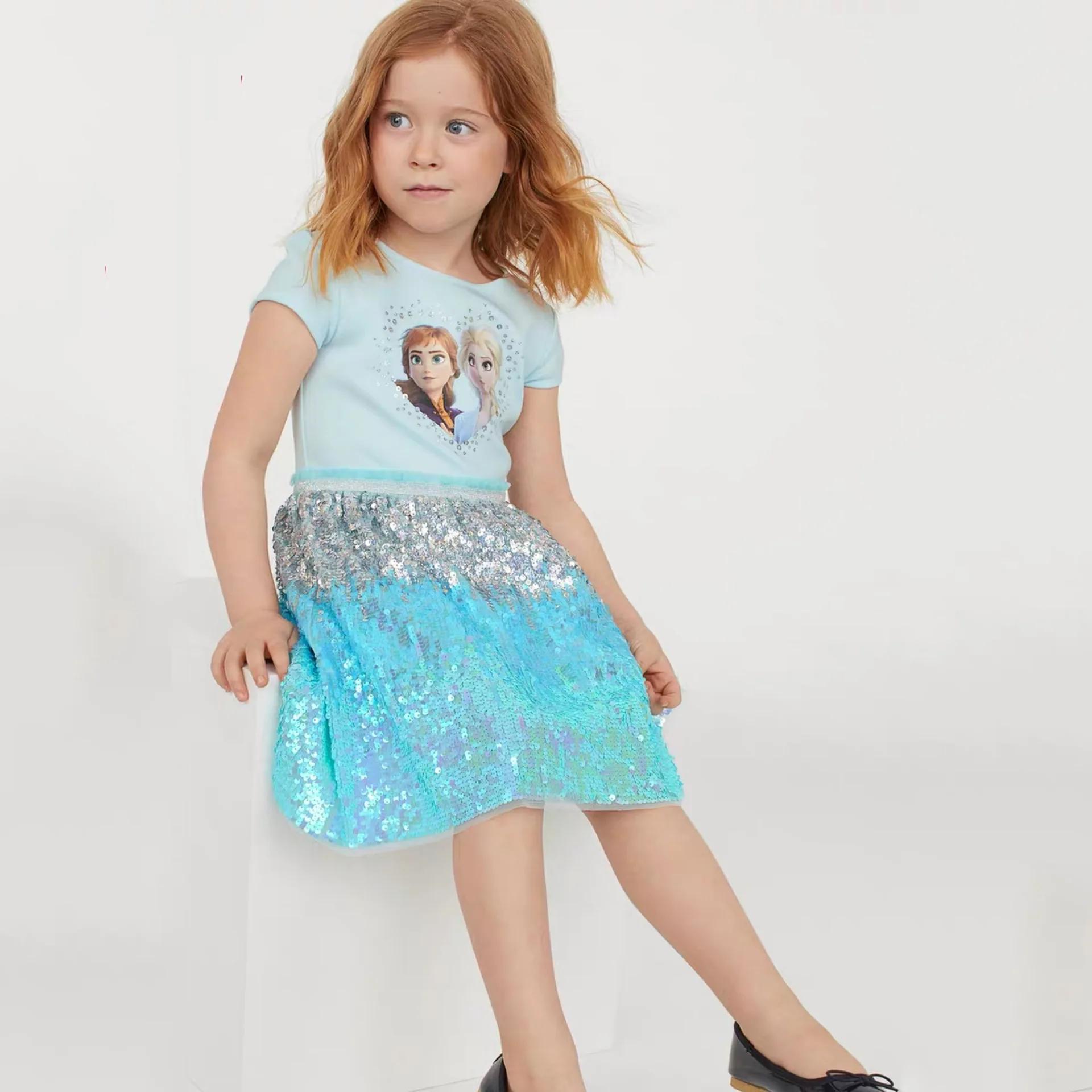 Платья для девочек платья королевы Эльзы принцессы Анны вечерние детская одежда