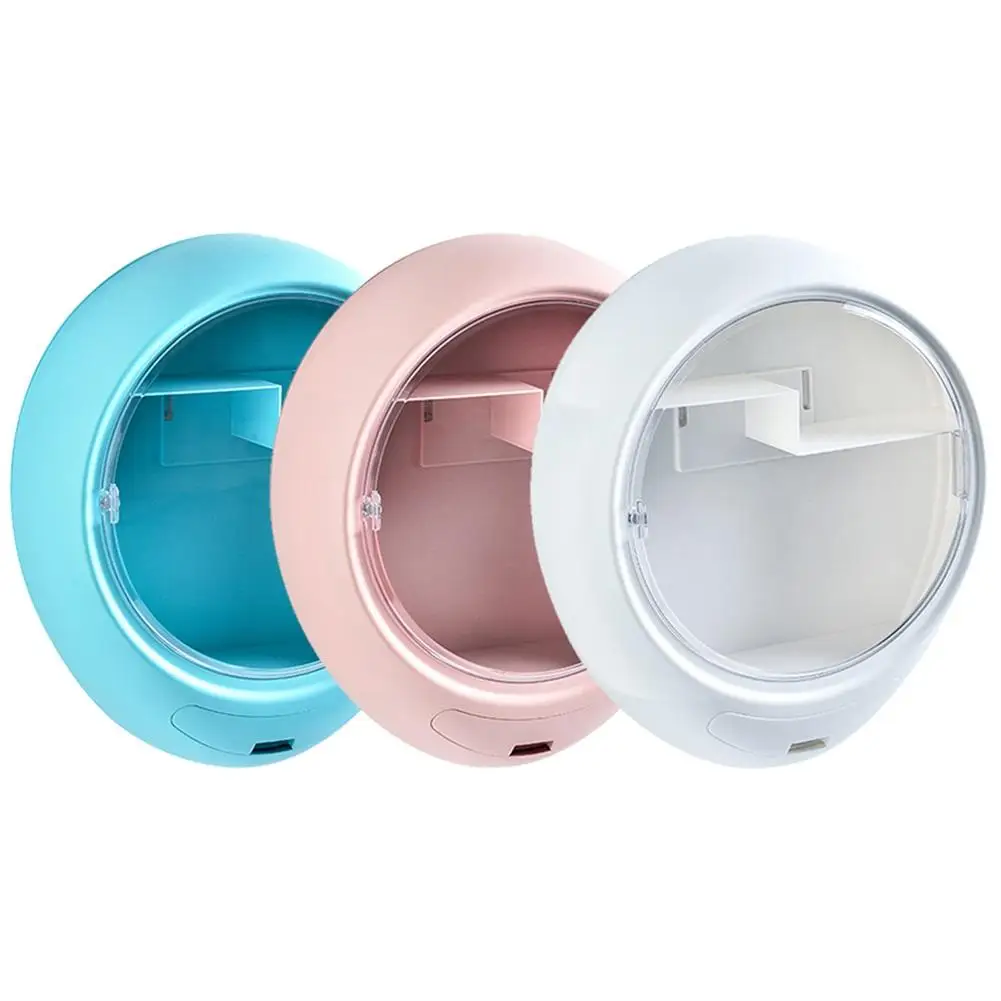 No Punching Wall-mounted Cosmetic Storage Box Waterproof Container Holder For Dressing Table Bathroom Toiletry Kits Makeup | Дом и сад