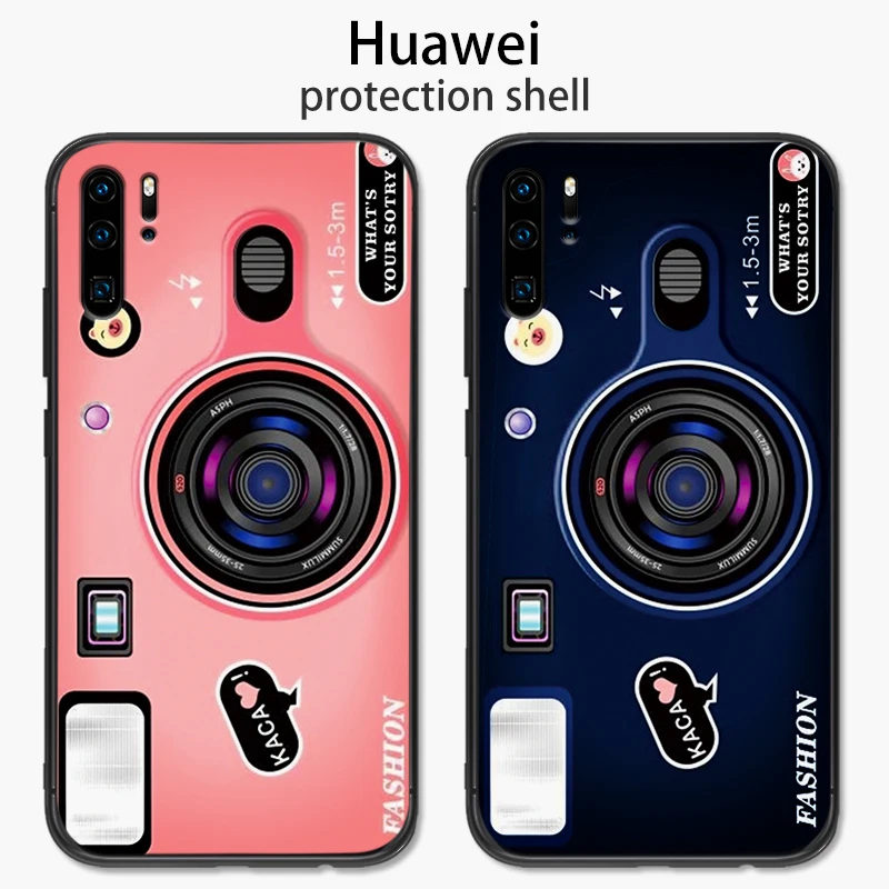 Для huawei P8 P9 P10 Lite Mini P20 P30 Pro камера силиконовый защитный чехол из ТПУ для телефона