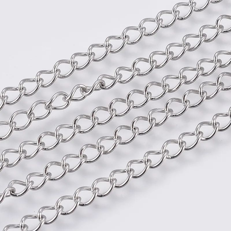 

10m Soldered 316 Stainless Steel Twisted Chains Curb Chain for Jewelry Making DIY Bracelet Necklace Accessories Finding