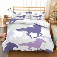 running animal printed duvet cover set duvet covers pillowcases comforter bedding set bedclothes bed linen
