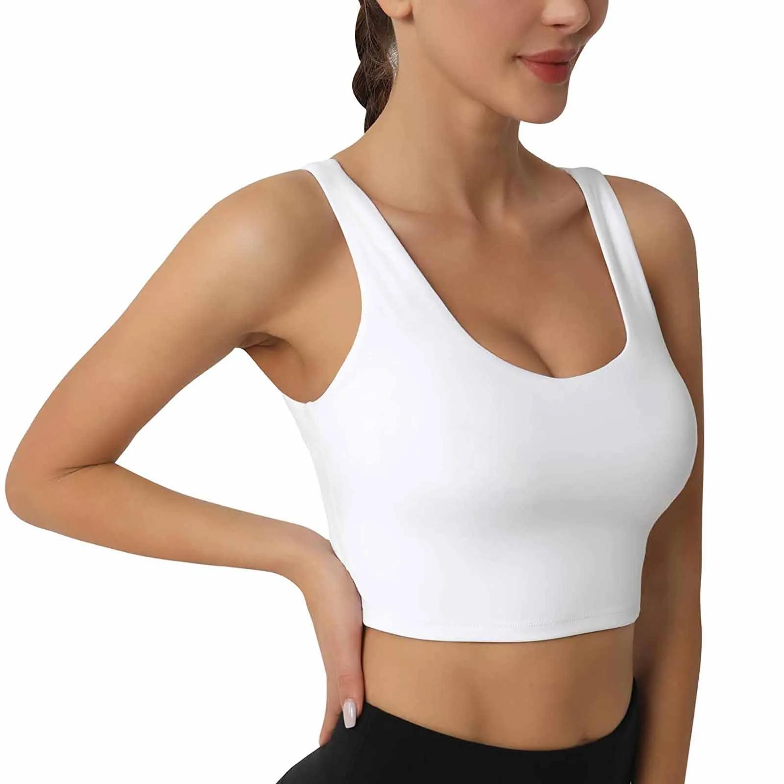 

2021 New Fabric Nylon Breathable Women Tops Bra Solid Color And Sexy Sports Bra Women Underwear Outdoor Exercise Clothes
