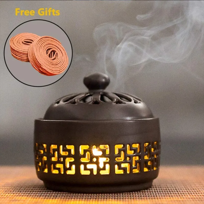 Горелка для благовоний с держателем ночной спирали|Благовония и курильницы| |