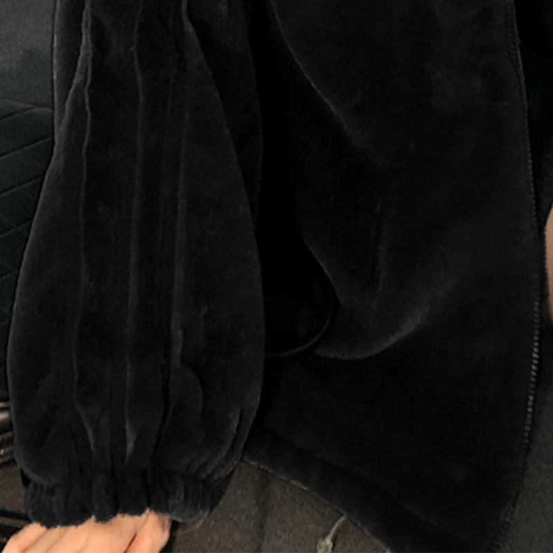 Lautaro зимняя черная оверсайз куртка из искусственного меха женская с длинным