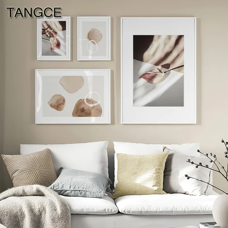 

Nordic Petals Wall Art Poster Wall Paintings Watercolor Canvas Art Scandinavian Home Decoration Living Room Bedroom Wall Decor