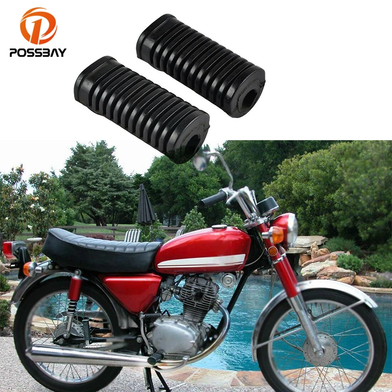 

Black Rubber Motorcycle Footrests for 1967-1969 Honda CL90/For 1970-1972 Honda CB100 K0-K2 Motorbike Scooter Foot Pedals Pegs
