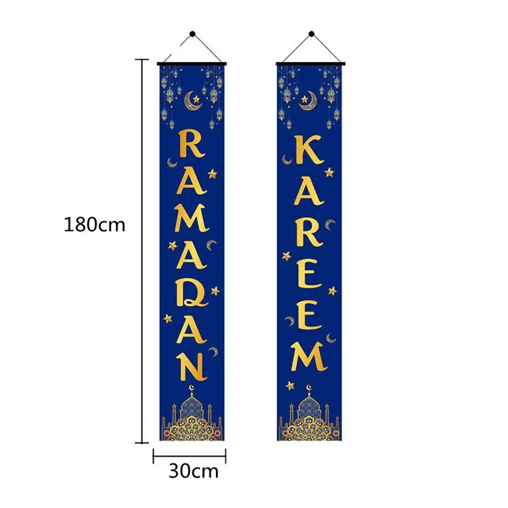 Eid Mubarak Decor curtain banner Pendant Ornament Ramadan Kareem Decoration for Home hanging flag Islam Muslim Gifts | Дом и сад