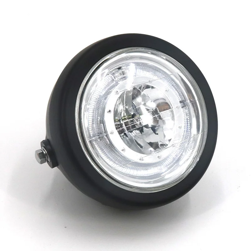 

Подходит для мотоцикла Cg125, сменный налобный фонарь, основной светодиодный налобный фонарь с ангелом, сменный налобный фонарь