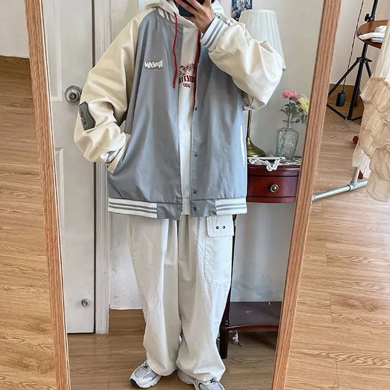 

Harajuku baseball jacket women's windbreaker 2021spring autumn new Korean fashion vintage preppy style casual loose jacket trend