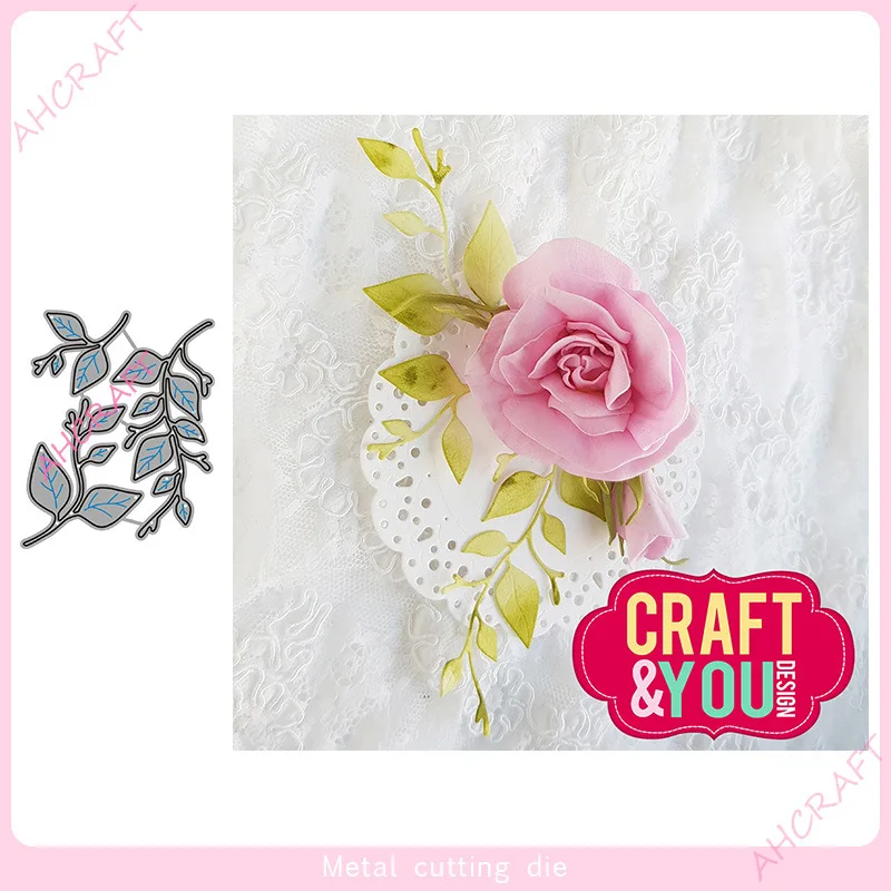 

3pc Leaves Flowers Metal Cutting Dies Stencils For DIY Border Scrapbooking Decorative Embossing Handcraft Die Cutting Template
