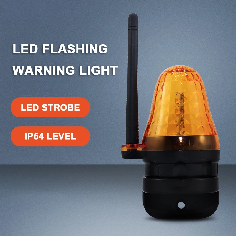 

Universal 12V 24V 220V Outdoor LED Signal Alarm Light Strobe Flashing Light Wall Mount Emergency Warning Lamp for Gate Opener