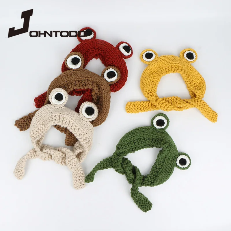 Модная осенне-зимняя шапка-лягушка 2021 облегающие шапки вязаная шапка однотонная