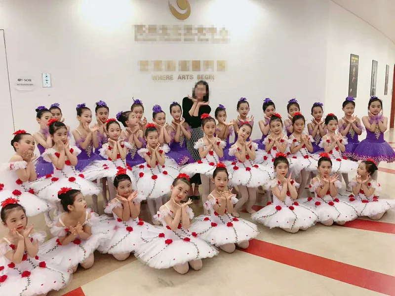 Новинка Профессиональная балетная пачка Детское балетное платье с белыми