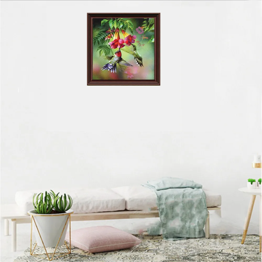 1PCS Two Birds Static 5D Diamond Painting Embroidery Pattern Manual DIY For Living Room Decoration Crafts Gift | Дом и сад