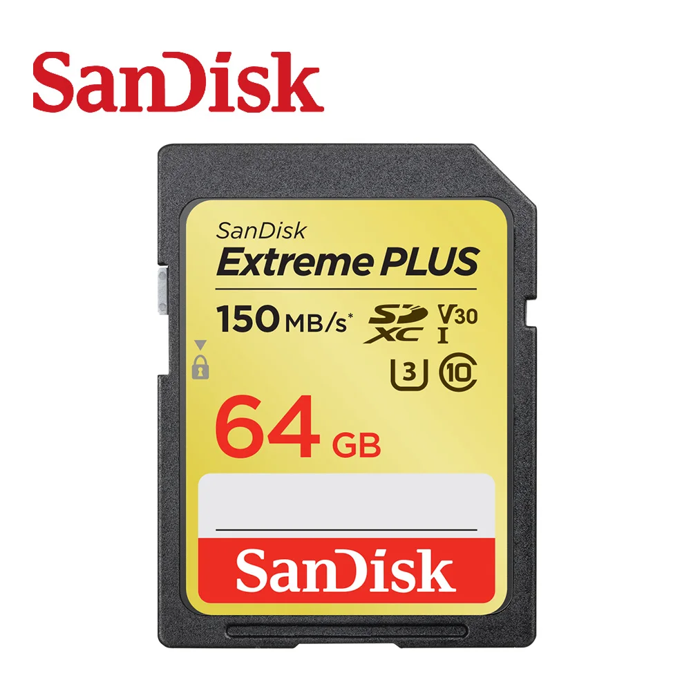 100% двойной флеш-накопитель SanDisk Extreme SD карта SDHC/SDXC 256 ГБ 128 Гб 64 оперативной памяти 32
