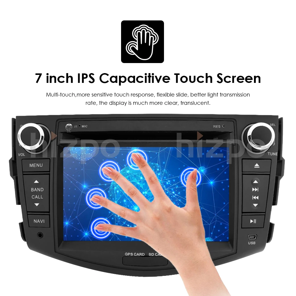 4 ядра 1024*600 HD экран 2 Din Android 9,0 автомобильный DVD для Toyota Rav 4 RAV4 Аудио Видео Стерео gps навигация Радио RDS 4G Wifi