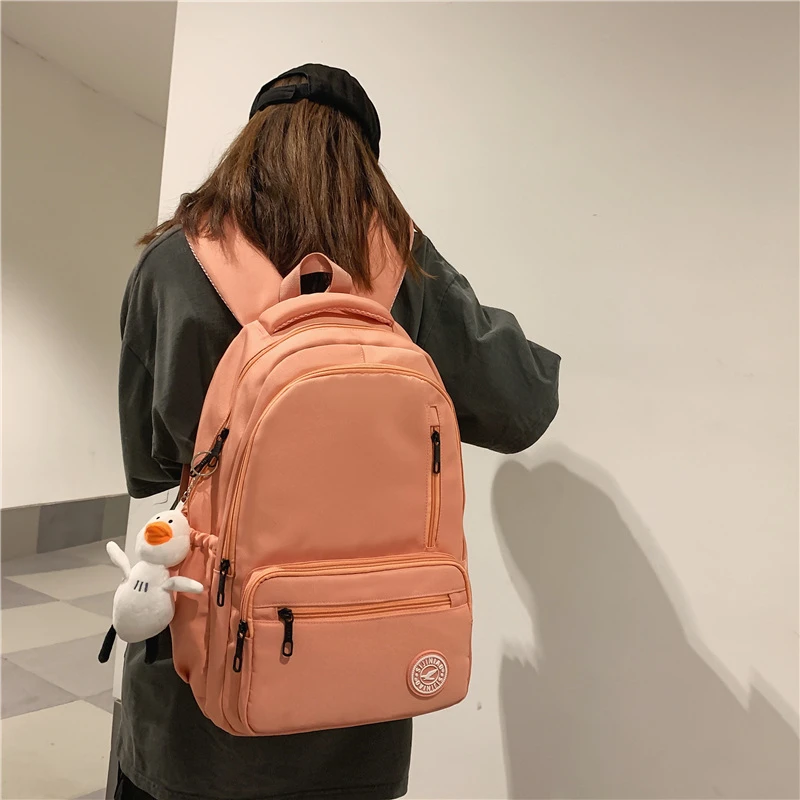 Waterproof Outdoor Girls Backpacks Black Women High Quality School Bags for Teenage Girl Solid Travel Rucksack | Багаж и сумки