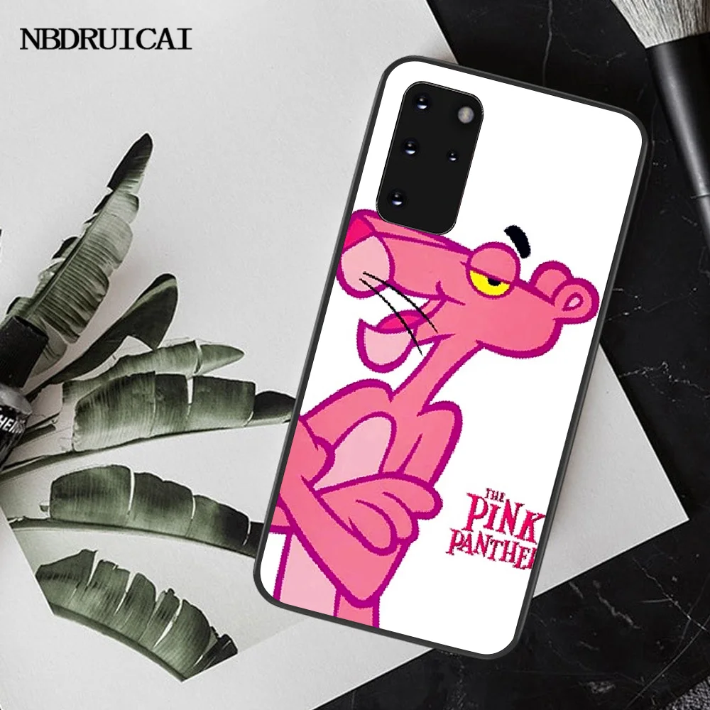 NBDRUICAI Pink Panther lovely TPU black Phone Case Cover Hull for Samsung S20 plus Ultra S6 S7 edge S8 S9 S10 5G | Мобильные