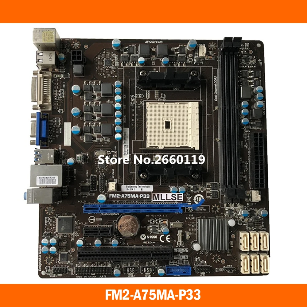 

Desktop Mainboard For MSI FM2-A75MA-P33 FM2 A75 100% Tested Fast Ship