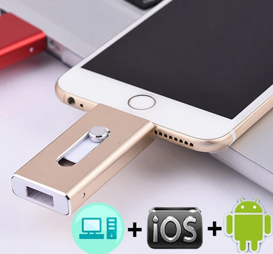 OTG флеш-накопитель, металлический USB флеш-накопитель для iOS/Android/PC, 3 в 1, карта Micro Usb, 128 ГБ, 64 ГБ, 32 ГБ, 16 ГБ, 8 ГБ, usb 3,0, флешка