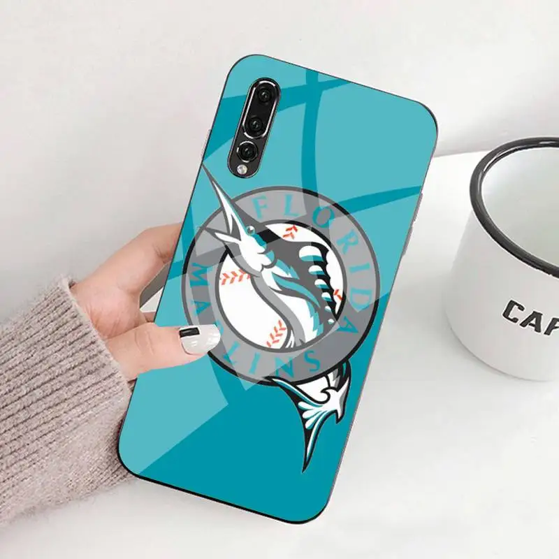

Miami Marlins Phone Case Tempered Glass For Huawei P9 10 Plus 20 Pro Mate9 10 20 20pro Honor7A 8X 9 10 Nova3i 5