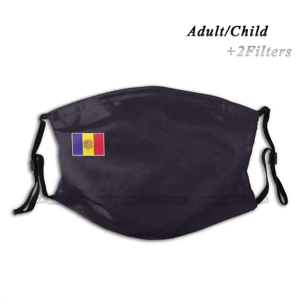 

Маска для лица с флагом Андорры, маска для лица с принтом, маска для рта, модная противопылевая маска для мужчин и женщин, детская маска с фла...