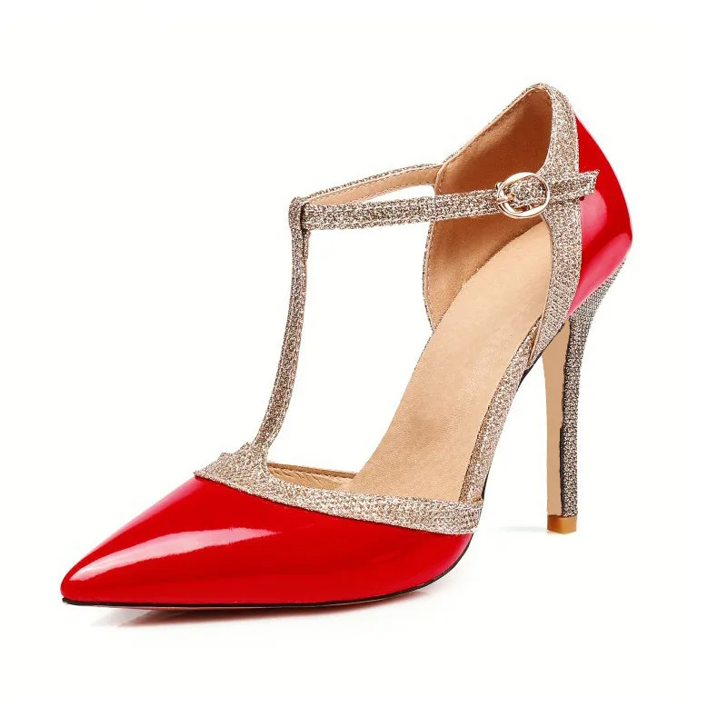 

Пикантные женские модельные туфли с острым носком; женские босоножки на высоком каблуке; летние туфли-лодочки с Т-образным ремешком; больши...