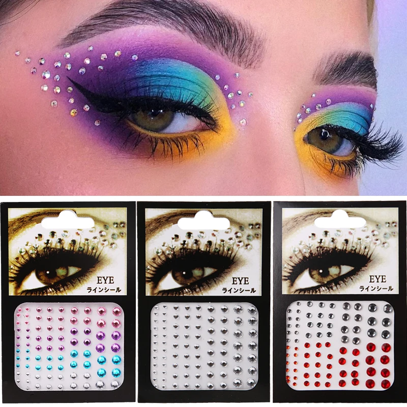 1 шт. тату для глаз Алмазный временный женский макияж подводка тени век украшение