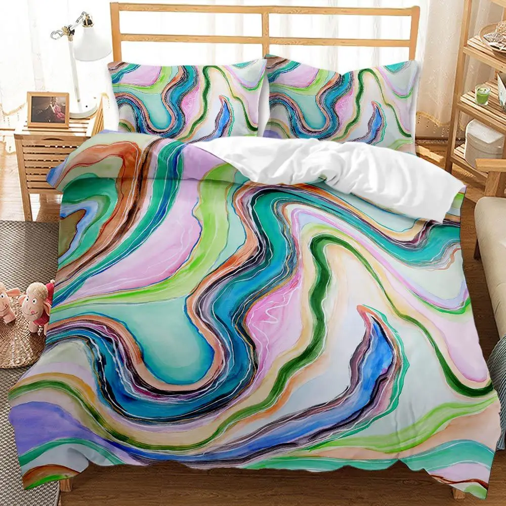 

Marble Flow Color Twin Queen King Kids Bedding Set Home Textile Sets Comforter Set Duvet Cover Bedroom housse de couette T581
