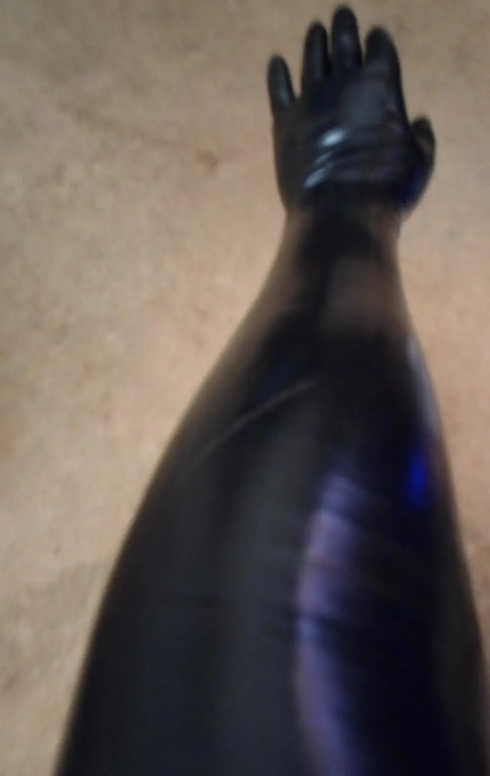 Сексуальные черные мужские латексные длинные перчатки бесшовные литой длиной